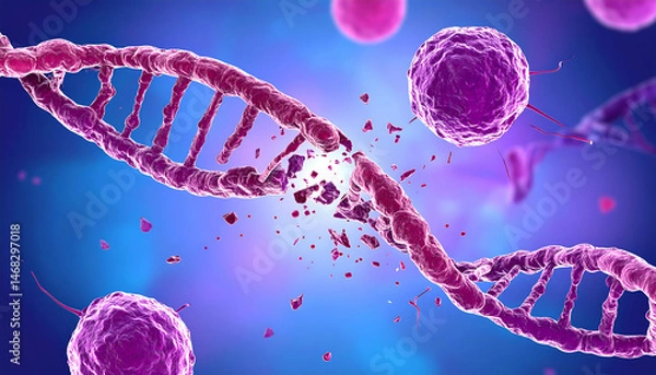 Fototapeta DNA Damage: Cellular Destruction & Repair Mechanisms