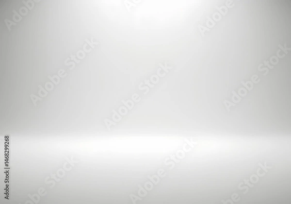 Fototapeta White gradient background with simple studio look ideal for product display, clean web design, or minimalist presentations