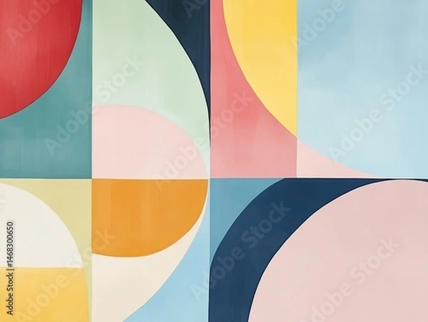 Fototapeta Colorful geometric abstract art (1)