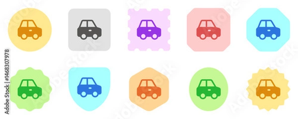 Fototapeta Editable car vector icon. Vehicles, transportation, travel. Part of a big icon set family. Perfect for web and app interfaces, presentations, infographics, etc