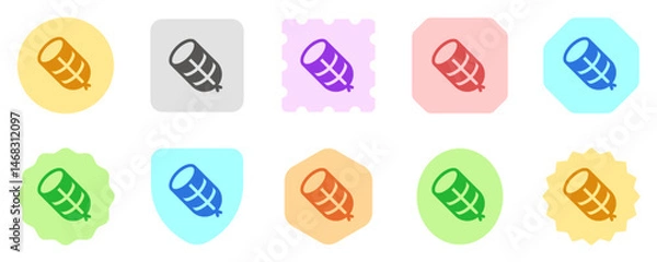 Fototapeta Editable salami vector icon. Part of a big icon set family. Perfect for web and app interfaces, presentations, infographics, etc