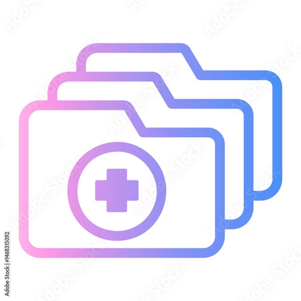 Obraz medical records Line Gradient Icon