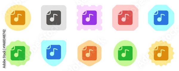 Obraz Editable vector music file icon. Part of a big icon set family. Perfect for web and app interfaces, presentations, infographics, etc