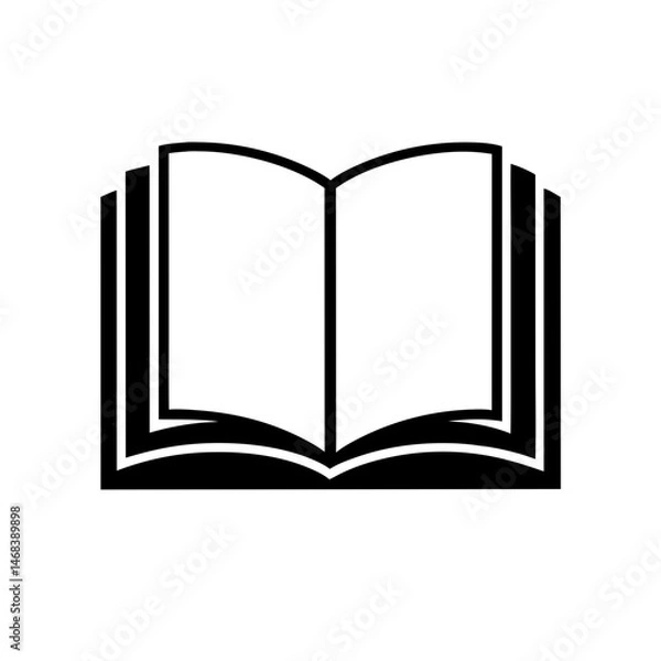 Fototapeta Open book icon illustration transparent graphic suitable for education and reading