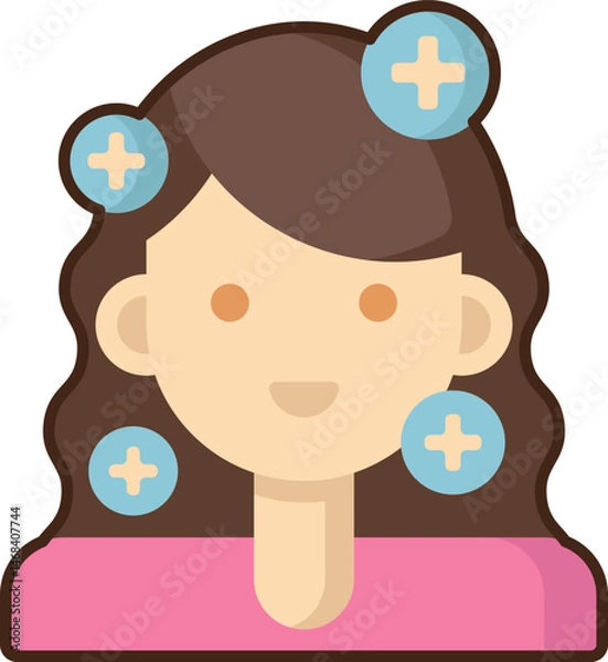 Obraz hair treatment (3) illustration on a white background     