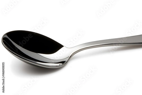 Obraz Polished Stainless Steel Soup Spoon