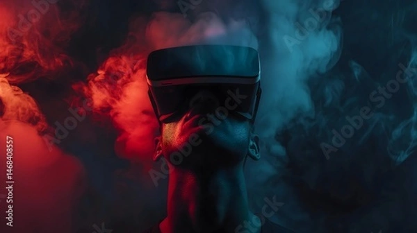 Obraz VR Experience in Smoky Neon Light