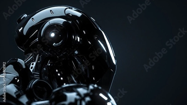 Obraz Futuristic Robot Head Close-up