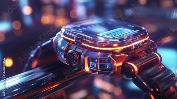 Obraz Futuristic Cyberpunk Watch