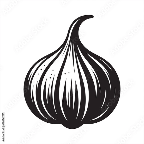 Obraz Garlic Clipart Vector Illustrations for Culinary and Design Projects