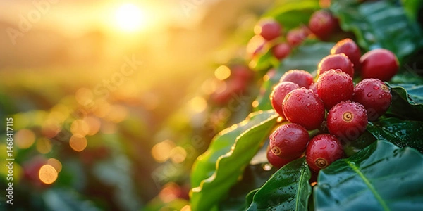 Obraz Coffee beans. for making favourites drink. Generative AI.