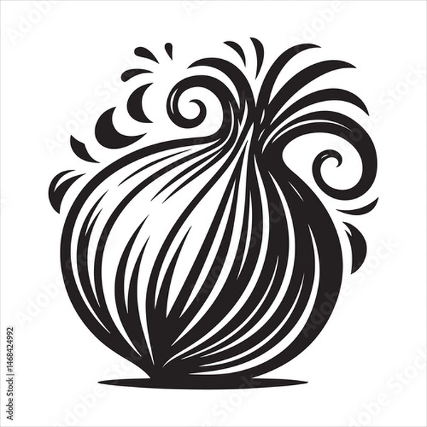 Fototapeta Abstract Garlic Vector Art for Creative Food Projects