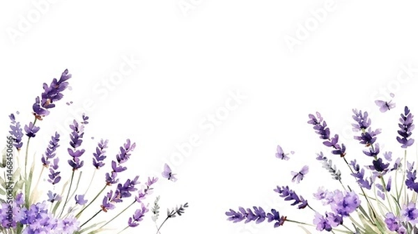 Fototapeta Vibrant floral watercolor arrangement nature scene botanical art tranquil setting artistic view