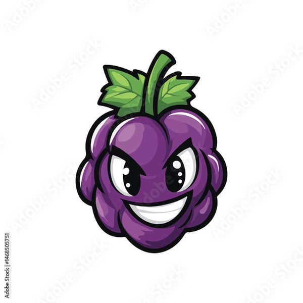 Obraz mascot grape cute vector design