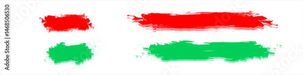 Obraz highlighter white background. set of multocoloured paper banners. Green, and red highlighters. Element vector for highlight multicolored for text
