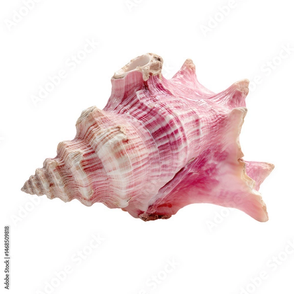 Fototapeta Pink Conch Shell  isolated on a transparent background
