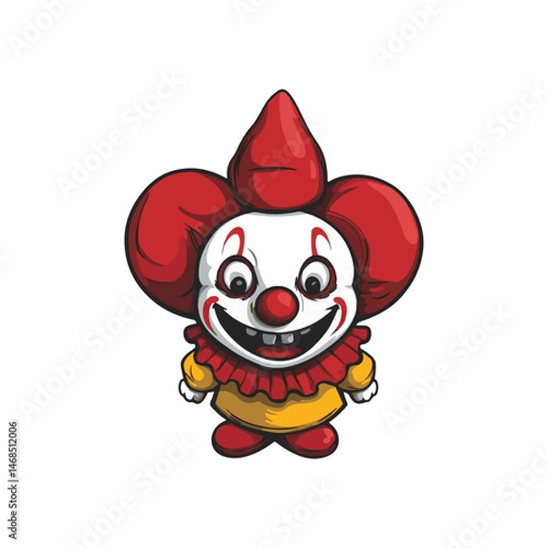 Obraz mascot cute spooky clown design