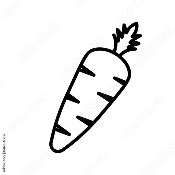 Fototapeta Carrot icon on white background