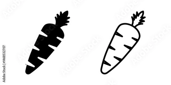 Fototapeta Carrot icon on white background