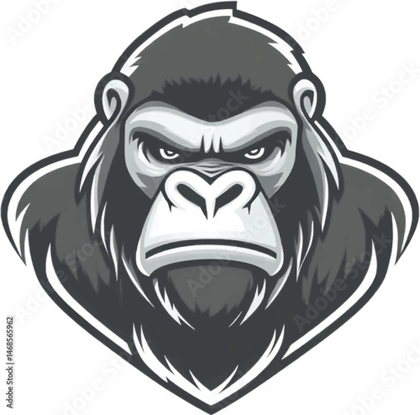 Obraz Aggressive Gorilla Head Mascot Design
