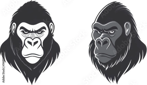 Obraz Powerful Gorilla Head Graphic Design
