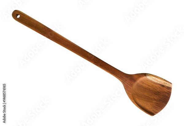 Obraz wooden spatula isolated on white background