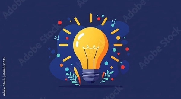 Fototapeta Illuminating concept design with colorful visual elements.