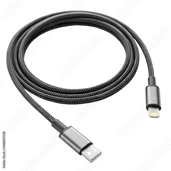 Obraz usb cable on white background