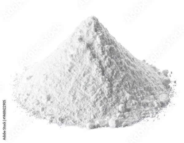 Obraz Fine White Powder Pile with Soft Shadows, isolated on transparent background PNG