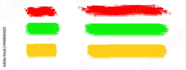 Obraz highlighter white background. set of multicoloured paper banners. Green, and red highlighters. Element vector for highlight multicolored for text

