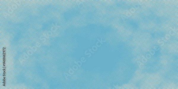 Fototapeta retro sky pattern on old paper texture. raster halftone vintage clouds. vector illustration
