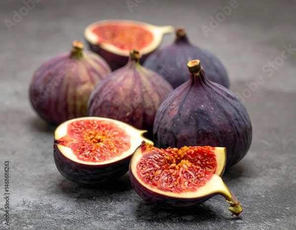 Obraz Fresh Figs On Dark Background