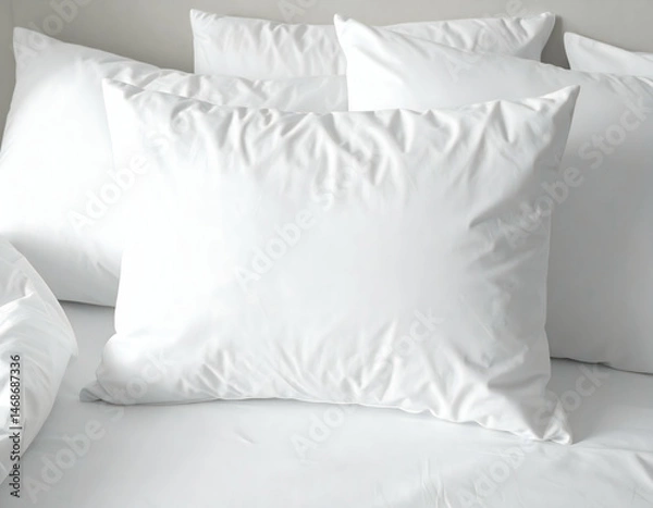Obraz White Pillows On A Bed