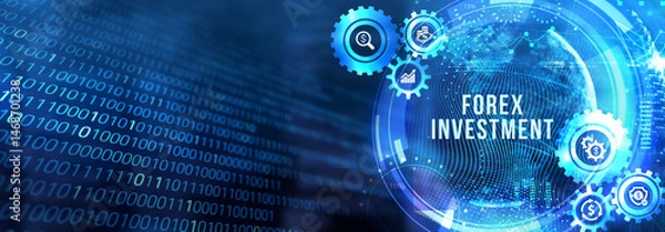 Obraz Online trading, Forex, Investment and financial market concept. 3d illustration