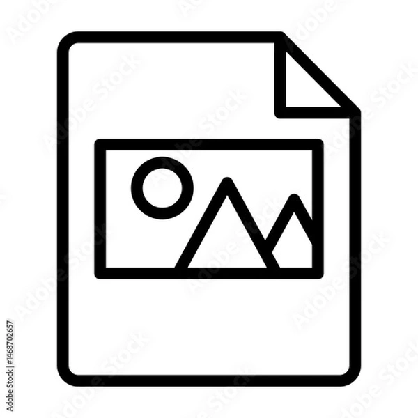 Fototapeta Image File Vector Line Icon Design