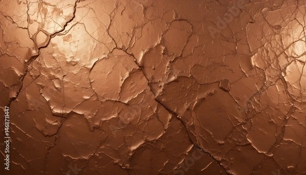 Fototapeta Abstract Texture Background Featuring Rough Copper Metallic Wall For Industrial And Rustic Design Aesthetic