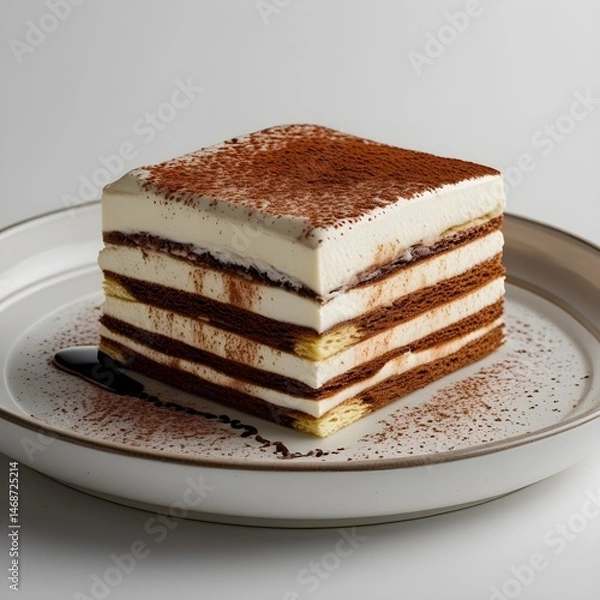Fototapeta slice of  Tiramisu 