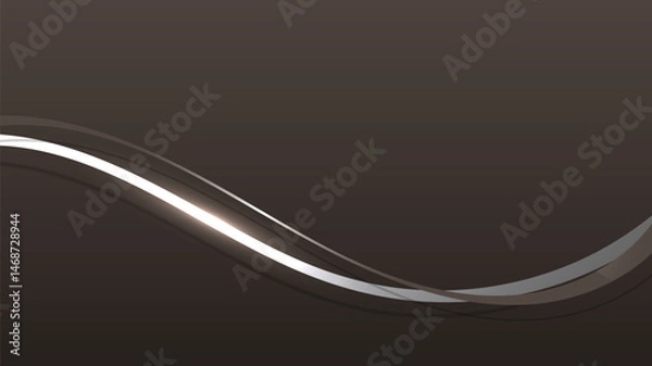 Obraz Abstract luxury ribbon elements with glowing light effect on dark background.