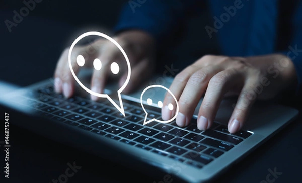 Obraz Connect with your customers through live chat SMS or social media using our smart digital assistant. Whether on a smartphone, laptop, or desktop computer, our platform enables seamless conversations.	