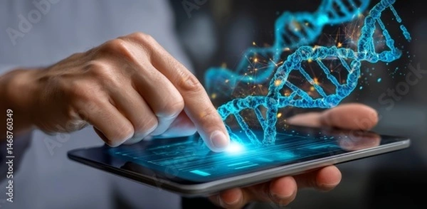 Obraz Digital DNA Visualization on Tablet