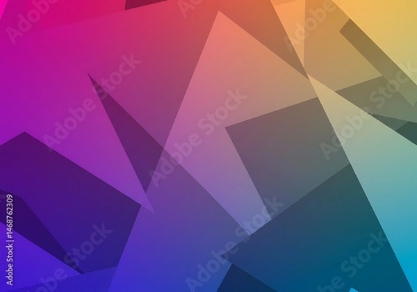 Obraz Abstract Geometric Gradient Background: Colorful Triangles