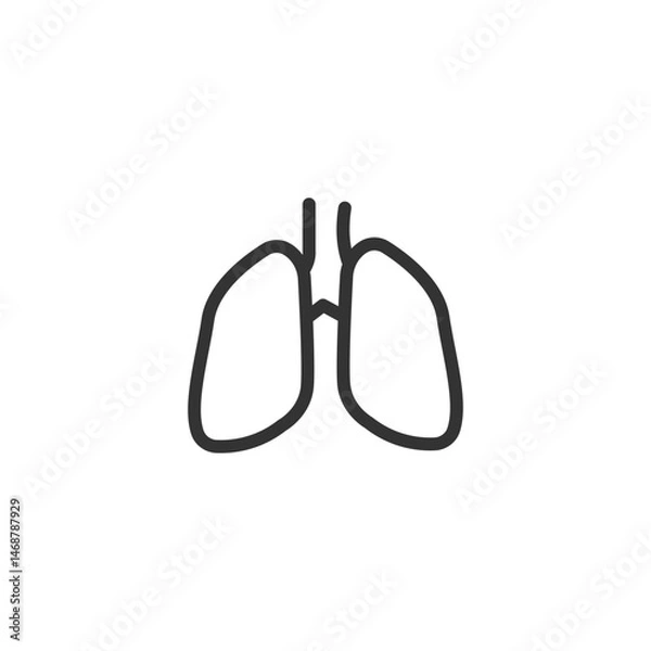 Obraz lungs icon design
