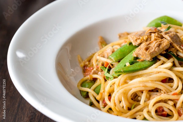 Obraz Spaghetti with tuna