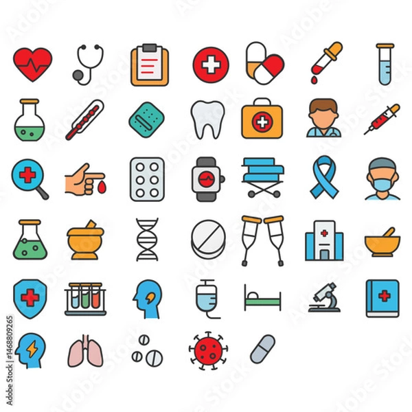 Obraz medical icons set