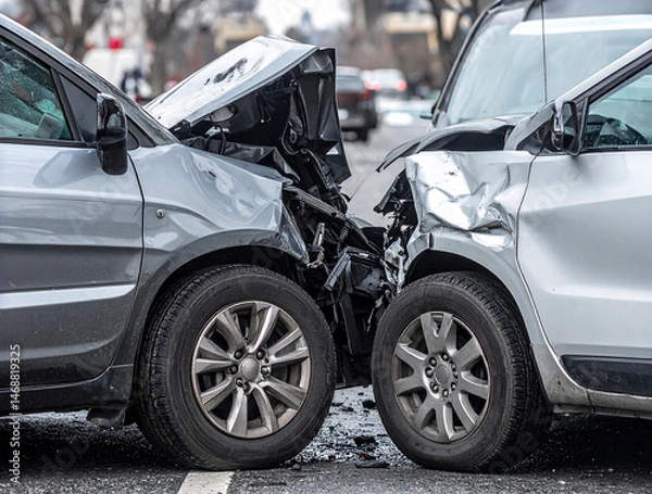 Fototapeta 交通事故　AI生成画像  