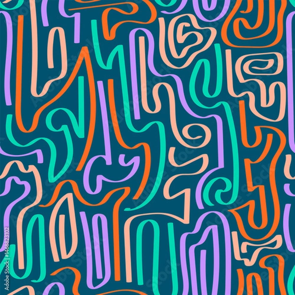 Fototapeta Background Abstract Colorful Line Art Illustration