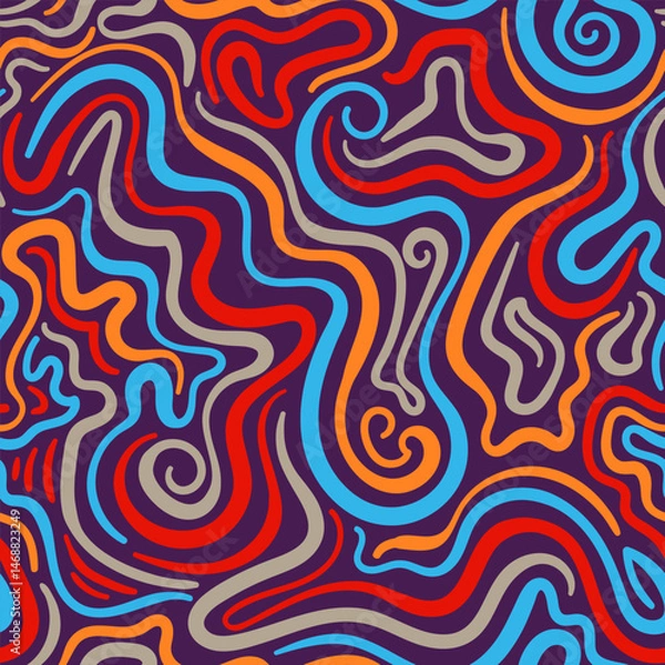 Fototapeta Background Abstract Swirls of Colorful Lines