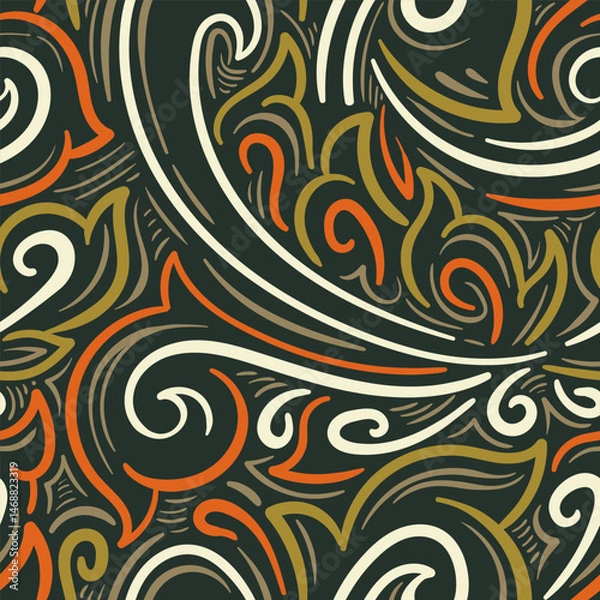 Fototapeta Background Abstract Swirls in Earth Tones