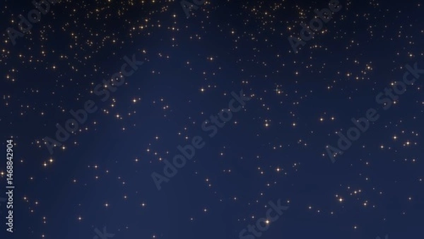 Fototapeta 無数の輝く星、金、粒子の背景イラスト