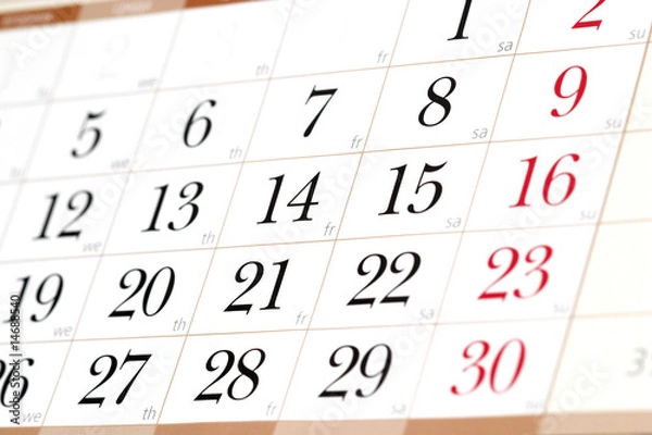 Obraz calendar